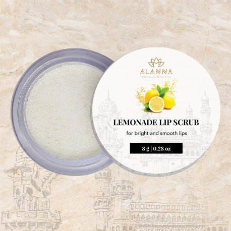 Alanna Lemonade Lip Scrub for Lightening & Brightening Dark Lips 8 gm