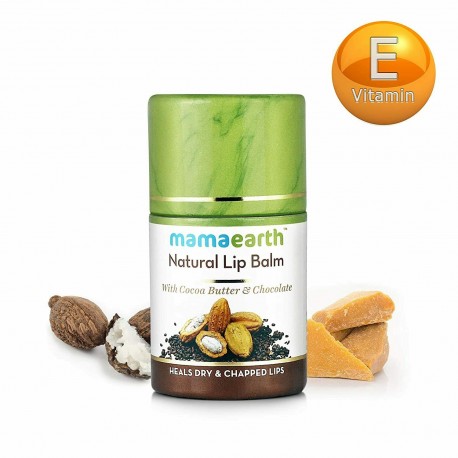 Mamaearth Natural Lip Balm For Unisex With Cocoa Butter & Chocolate 4.5g -F Ship