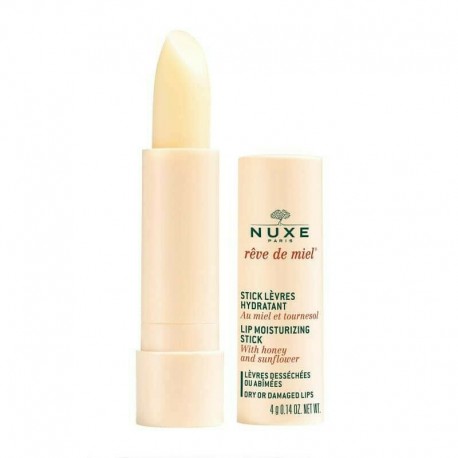 4x Nuxe Rêve De Miel Lip Balm Moisturising Stick with Honey & Sunflower 4g