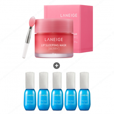 LANEIGE - Lip Sleeping Mask(berry) 20g  + Water Bank Hydro Essence 10ml x 5ea