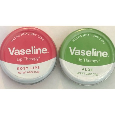 2 Pack Vaseline Lip Therapy Aloe & Rosy Lips