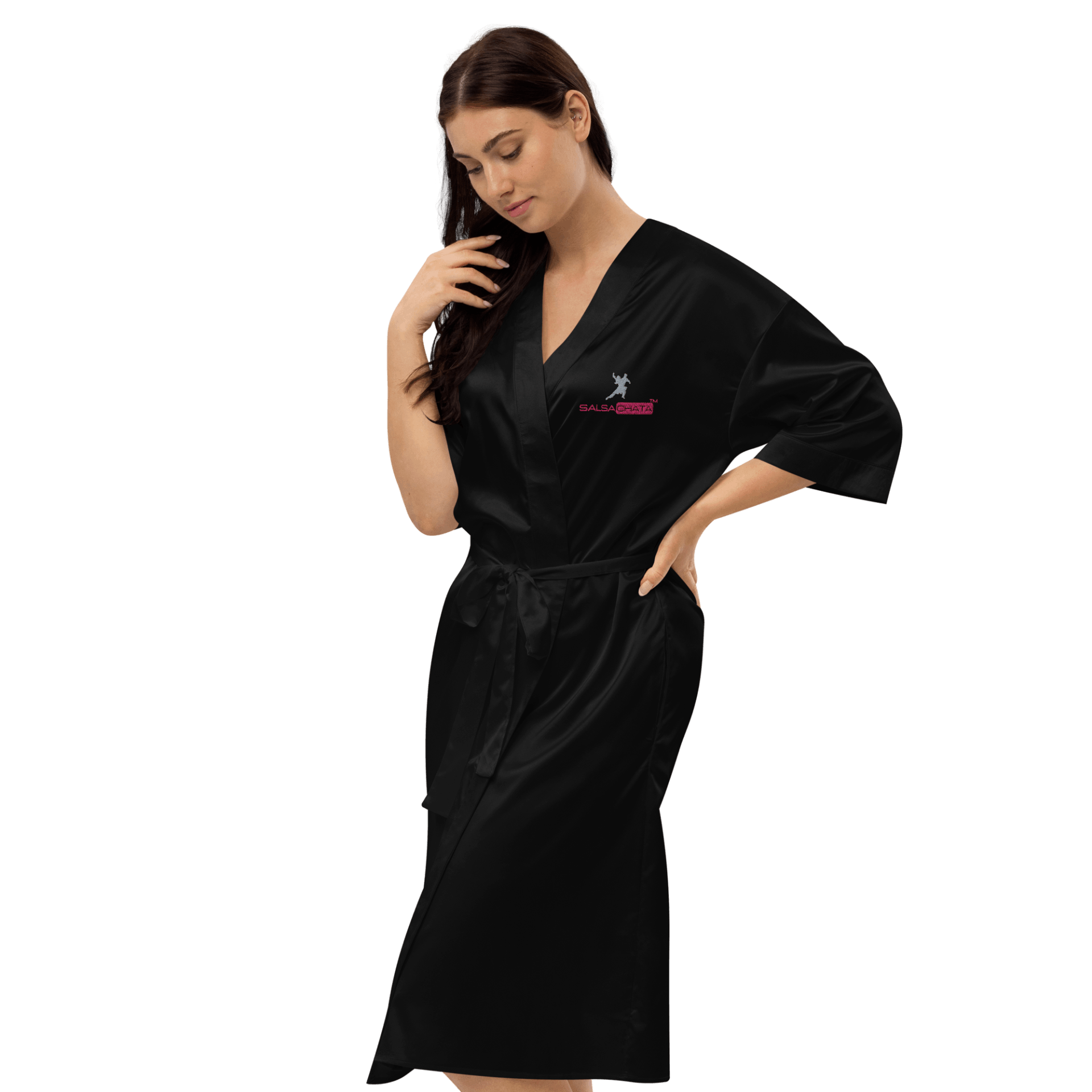 satin robe for salsachata.com dance accessories