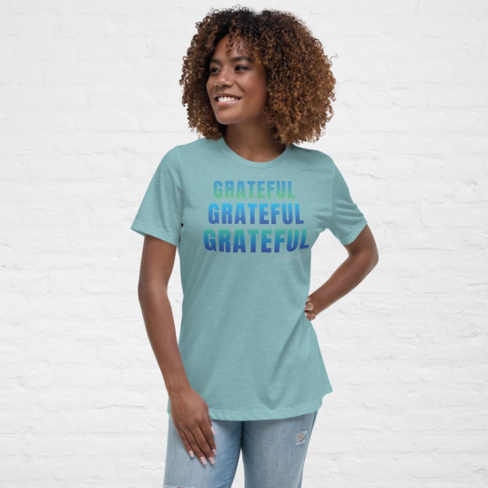 Women's, Relaxed Tee Shirt, (LOD-Grateful)