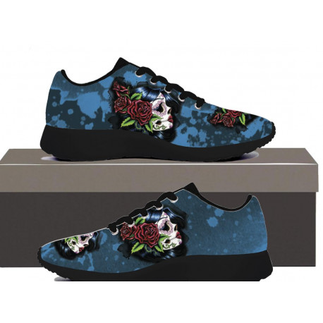 Girl Sugar Skull -Women's Sneakers