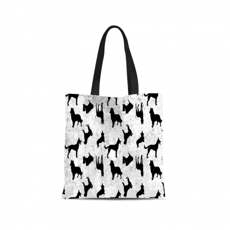 Dog Silhouettes Canvas Tote