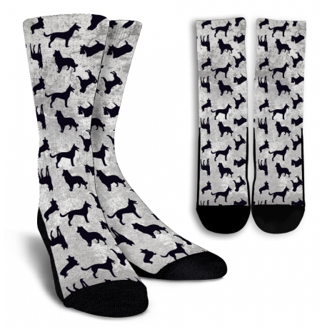 Dog Silhouettes Crew Socks
