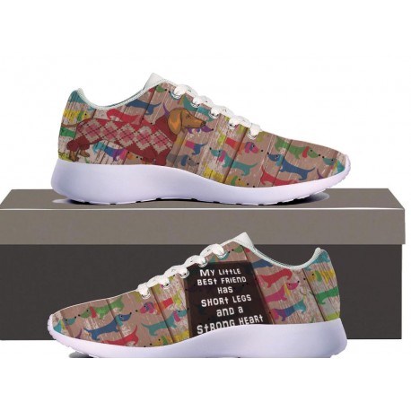 Dachshund Sneakers, White