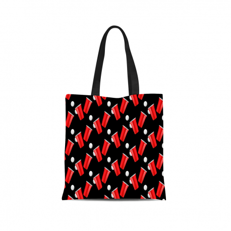 Beer Pong Canvas Tote