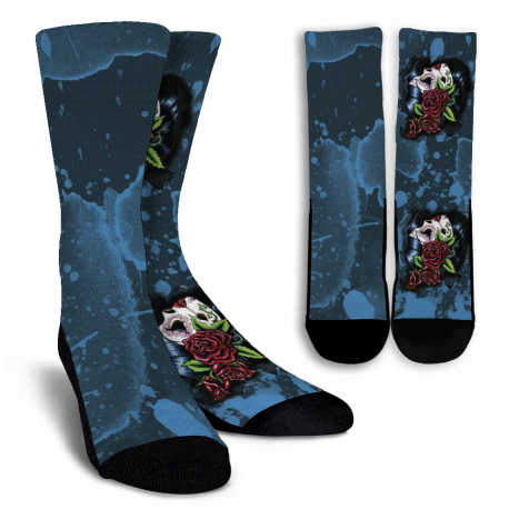 Girl Sugar Skull Crew Socks