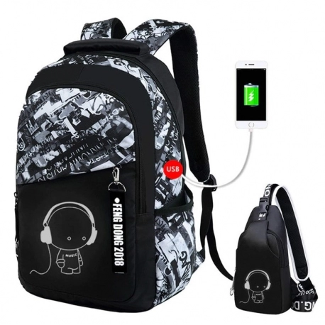 Kids Backpack with USB Port