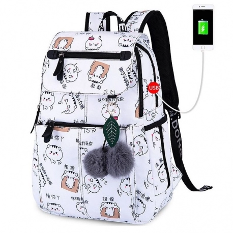 Girls Backpack with USB Port