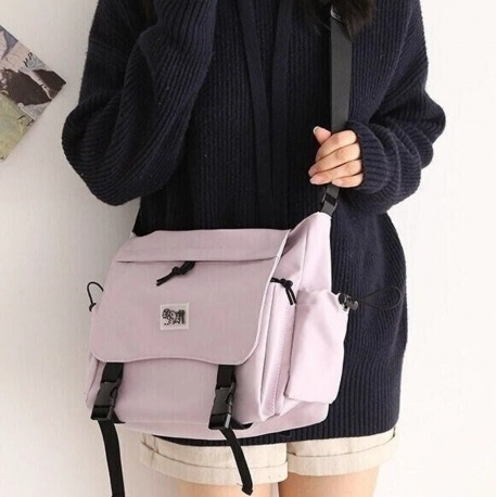 Kawaii School Bag - Everyday Cross Bag - Kawaii Messenger Bag - Cute Messenger Bag - Pastel Aesthetic Bag