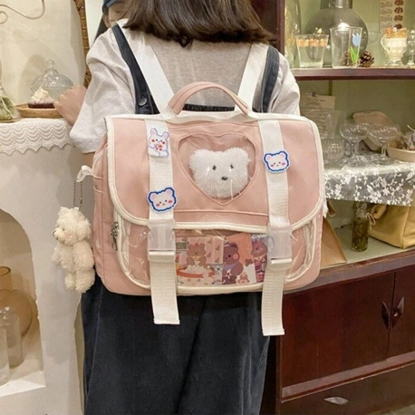 Cute Messenger Bag - Ita Bag Backpack - Kawaii School Backpack - Ita Bag Crossbody - Kawaii Ita Bag - Cute Window Bag - Teen Sch