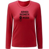 Armed Redneck Inside Women's Long T Shirt