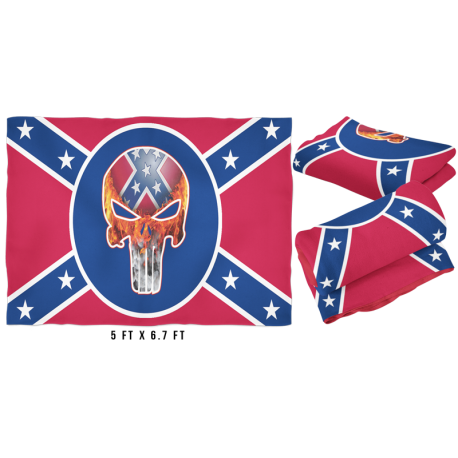 Large Punisher Battle Flag Fleece Blanket
