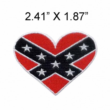 Red heart  embroidery patch 2.41" wide /Rednecks/hot cut/ironing style