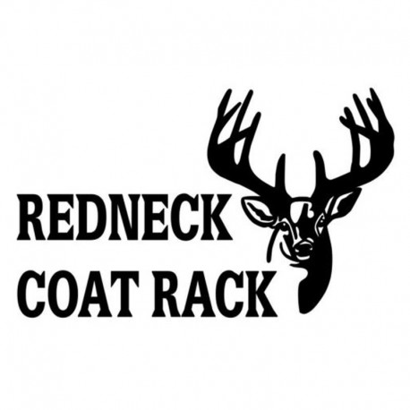 Redneck Coat Rack Vinyl Car Sticker