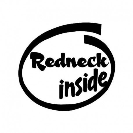REDNECK INSIDE Car Decals Sticker