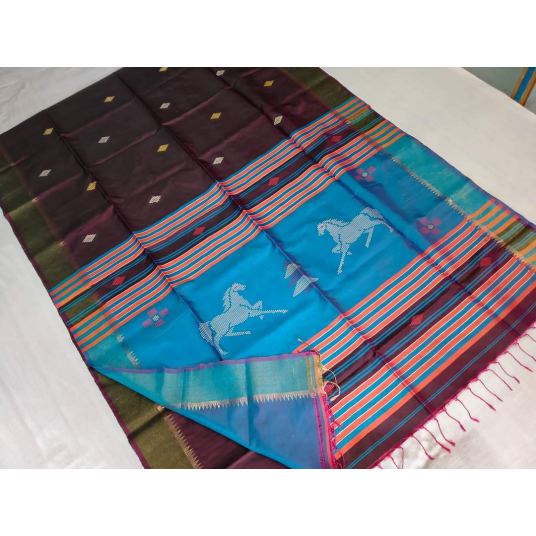 Saree Bishnupur Silk Blue