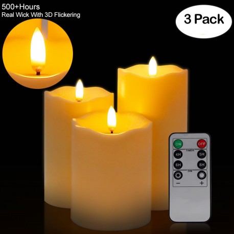 3Pcs Remote Control LED Candle