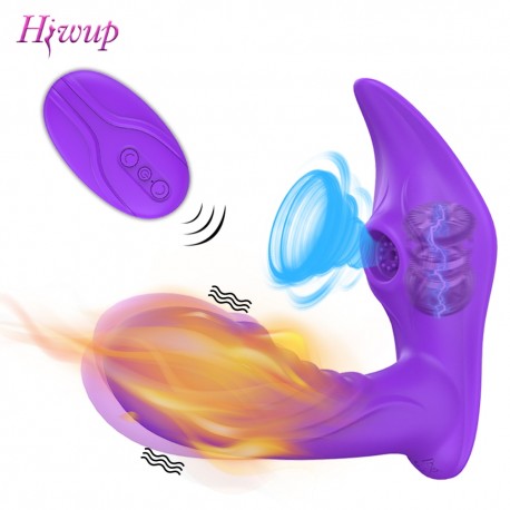 Remote controlled Dildo with Clitoral sucking action