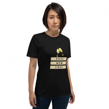 Women Short-Sleeve Black T-Shirt - 2022 New You!