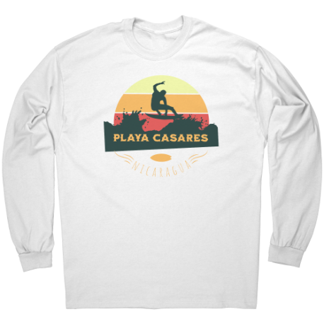 La Vida Surfing De Playa Casares Surf Beach Carazo Nicaragua Unisex Camiseta Manga Larga