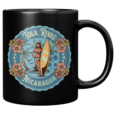 Tola Departamento De Rivas Nicaragua Taza Negra De Cafe 11 oz