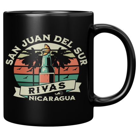 San Juan Del Sur Departamento De Rivas Nicaragua Taza Negra De Cafe 11 oz