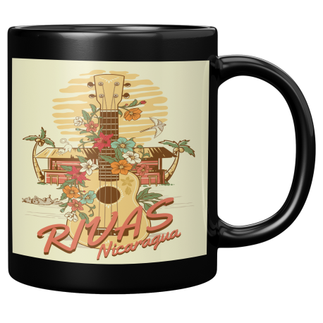 Departamento De Rivas Nicaragua Taza Negra De Cafe 11 oz
