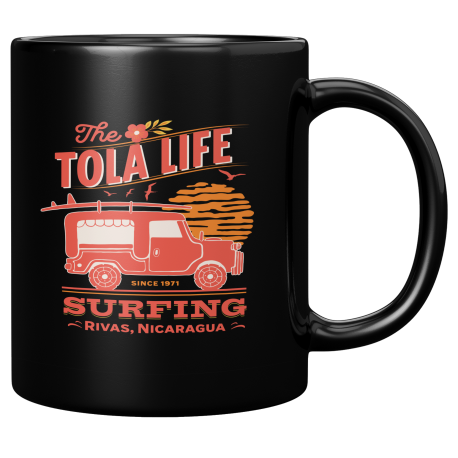 Tola Life Departamento De Rivas Nicaragua Taza Negra De Cafe 11 oz