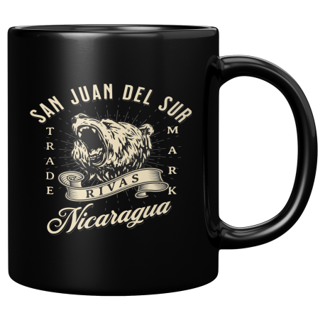 San Juan Del Sur Rivas Nicaragua Taza Negra De Cafe 11 oz