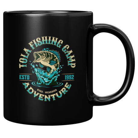 Tola Rivas Nicaragua Taza Negra De Cafe 11 oz