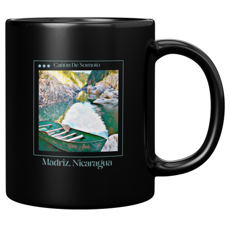 Canon De Somoto Madriz Nicaragua Taza Negra De Cafe 11 oz