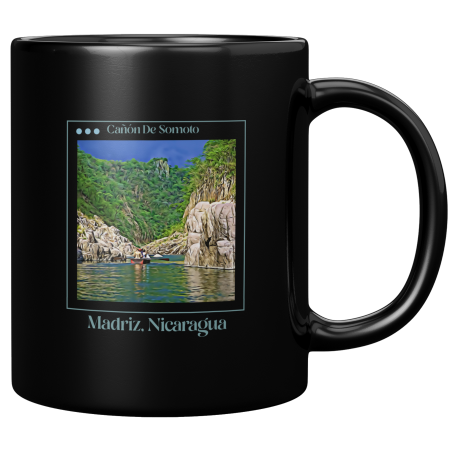 Canon De Somoto Madriz Nicaragua Taza Negra De Cafe 11 oz