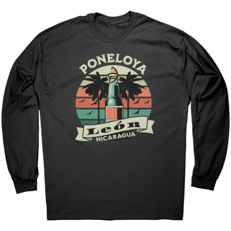 Playa Poneloya Leon Nicaragua Camiseta Unisex Manga Larga