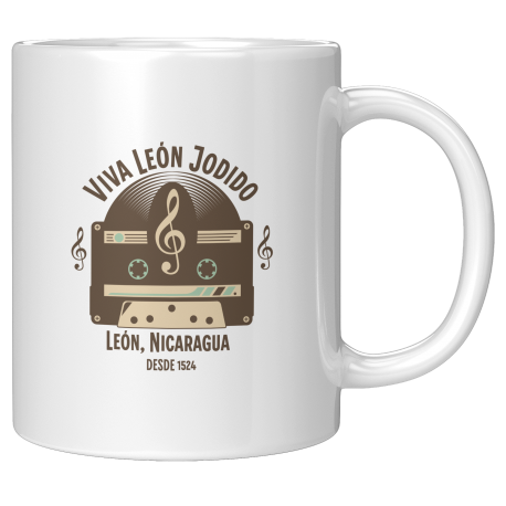 Viva Leon Nicaragua Taza Blanca 11 oz