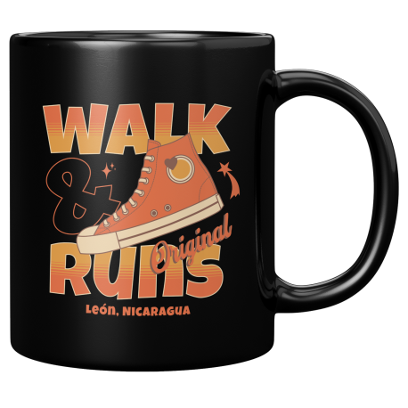 Leon Nicaragua Taza Negra De Cafe 11 oz