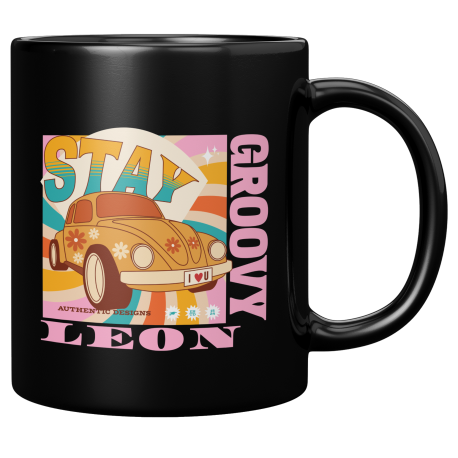 Leon Nicaragua Taza Negra De Cafe 11 oz