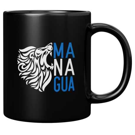 Managua Nicaragua Taza Negra De Cafe 11 oz