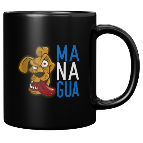 Managua Nicaragua Taza Negra De Cafe 11 oz