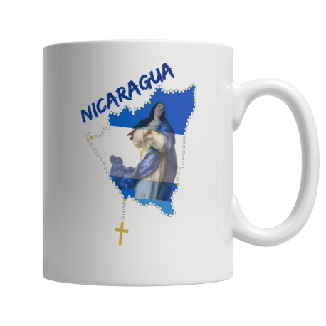 Inmaculada Concepcion De Maria Nicaragua Taza De Café Blanco 11 OZ Coffee Mug