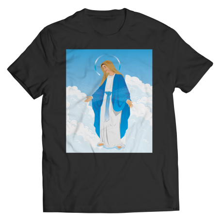 Blessed Virgin Mary In Heaven Clouds