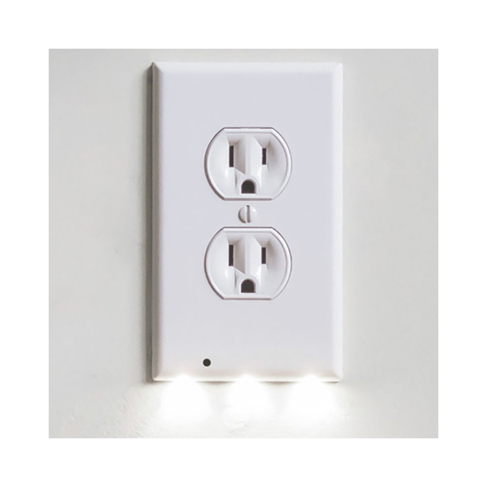 Plug Cover Night Light Builtin Light Sensor Wall Snap Power Duplex Outlet Wall Plate With LED