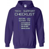 Tech Support CheckList Hooded Sweatshirt