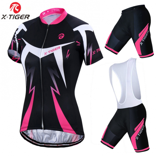 X-Tiger Women's Cycling Jersey Set Summer Anti-UV