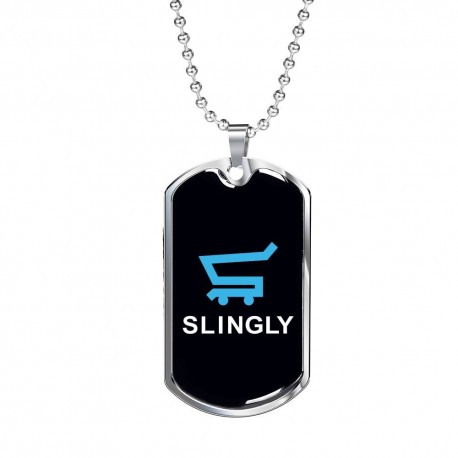 Slingly - Silver Dog Tag