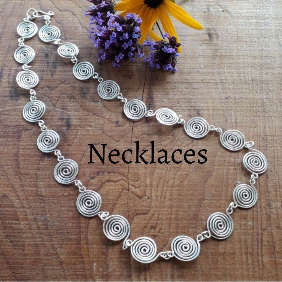 Silver Spiral Necklaces