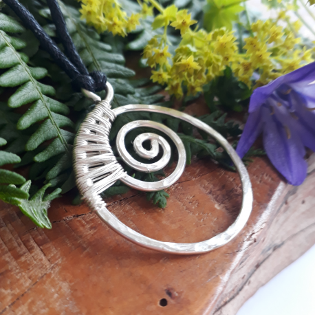 Silver Ammonite Pendant