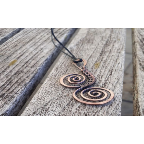 Copper Viking Spiral Pendant